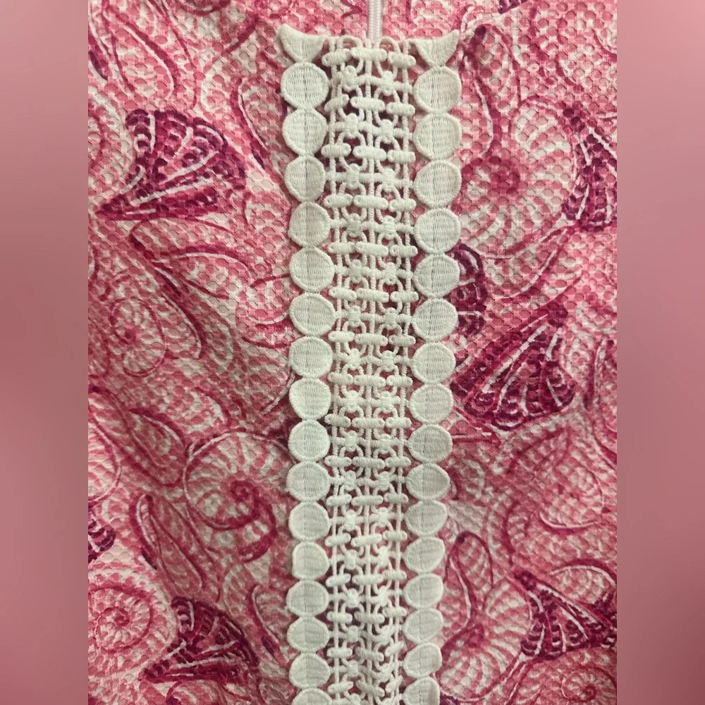 Talbots Seashell Print Pink Dress - Picture 4 of 9